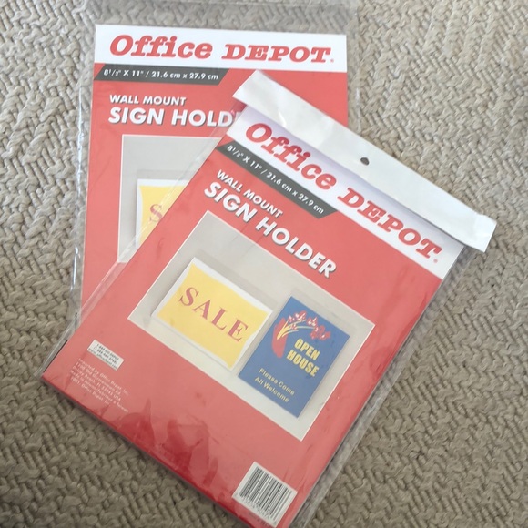 NWT 2 lucite wall mount sign holders - Picture 1 of 8